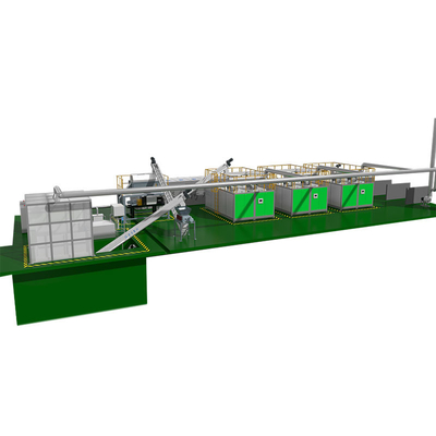 معدات التخلص من النفايات على نطاق واسع 100T / Day خط إنتاج سماد المطاعم